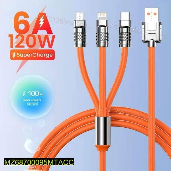 3 in 1 quality fast charging cable 0