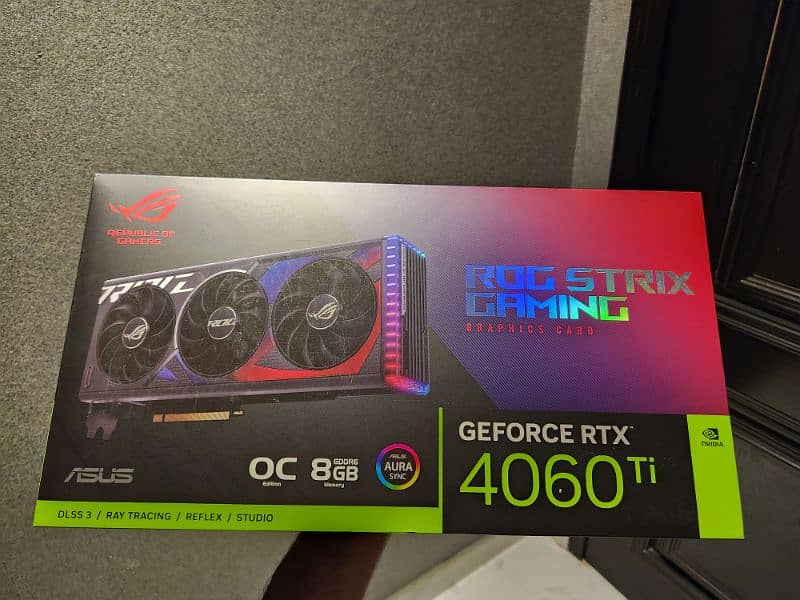 rtx 4060ti 8gb asus rog strix gaming oc gpu graphic card 0