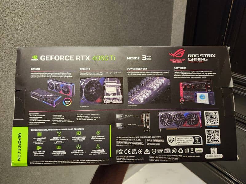 rtx 4060ti 8gb asus rog strix gaming oc gpu graphic card 1