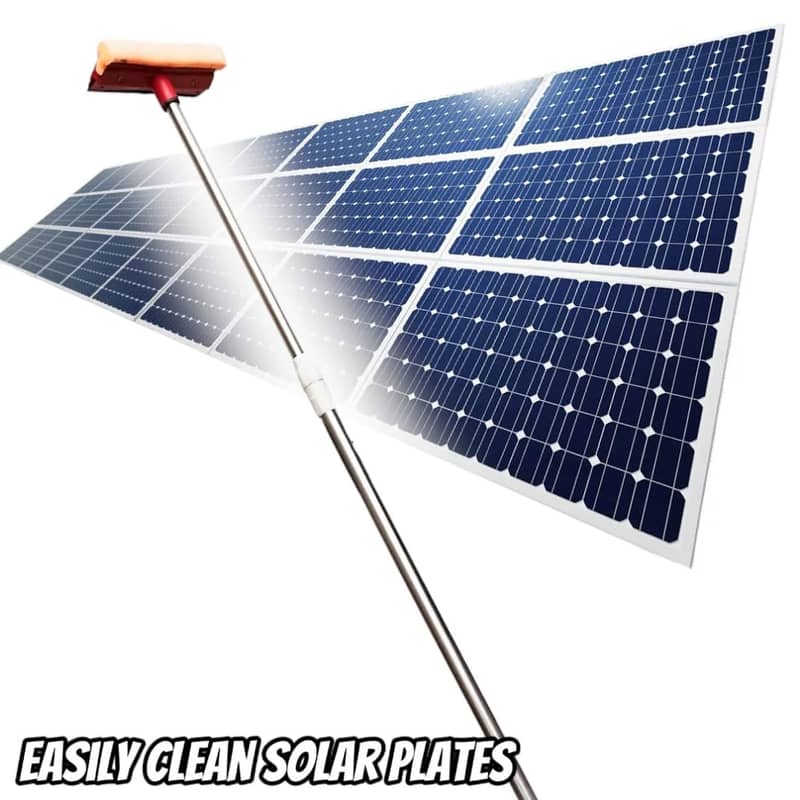 Solar panel dust cleaning brush with water system 03334804778 1