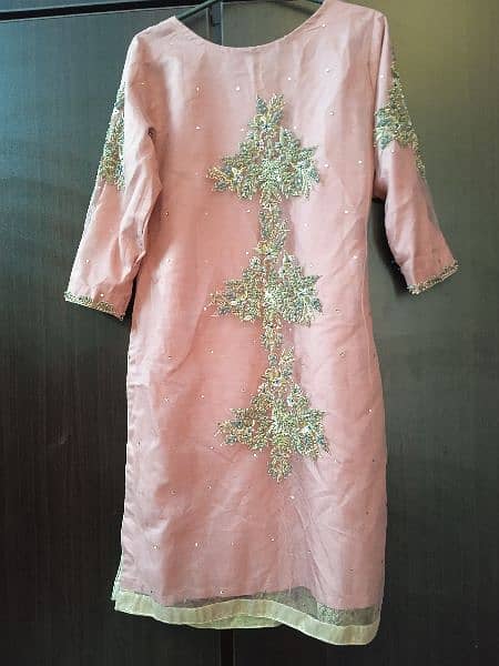 Net embroidered dress 3 pcs 3