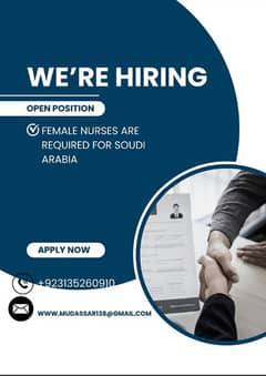 Female Nurses Required for Saudi Arabia