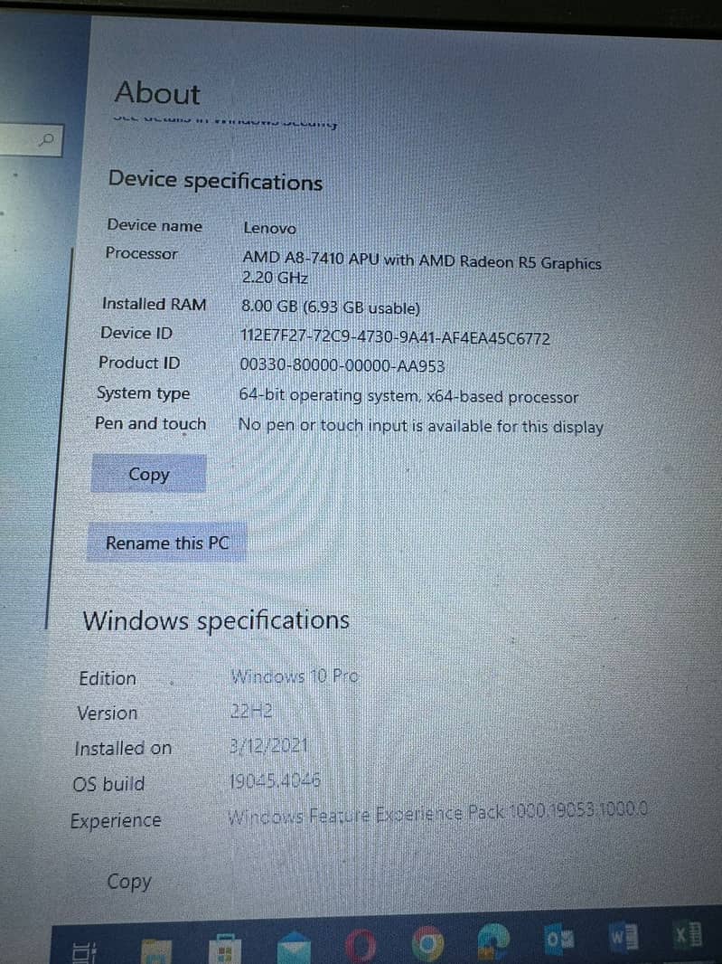 Lenovo laptop  S41 idea pad for sale (AMD A8) 1