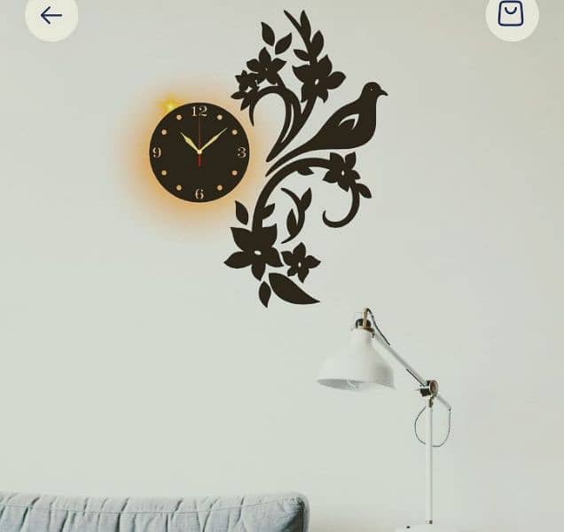 Beautiful Design Analogue Wall clock with light 1