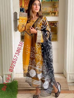 3 Pcs Women's Stitched katan Silk mirror work suit dress cloth winter