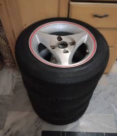 Alloy Rims with Tubeless Tyres 13"