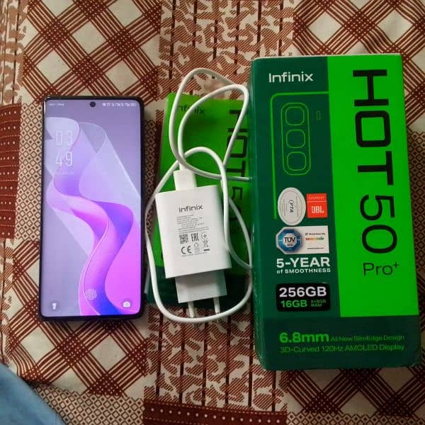 Infinix Hot 50 pro+  6.8mm slim curve edge 8+8/256GB just box open 0