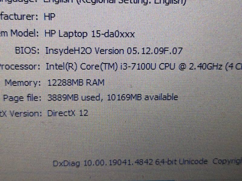 HP Note Book Core i3 7th Gen 1