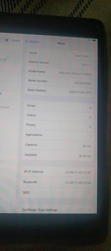 Ipad Mini5 64GB Wifi 1