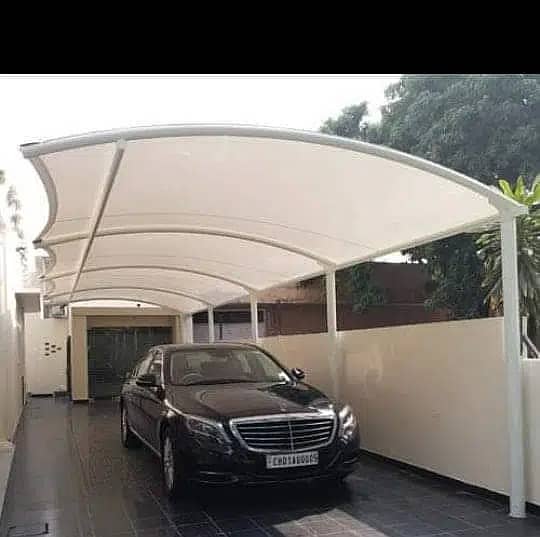 car shade/car parking shades/tensile shades/car porch shade/fiber sha 4