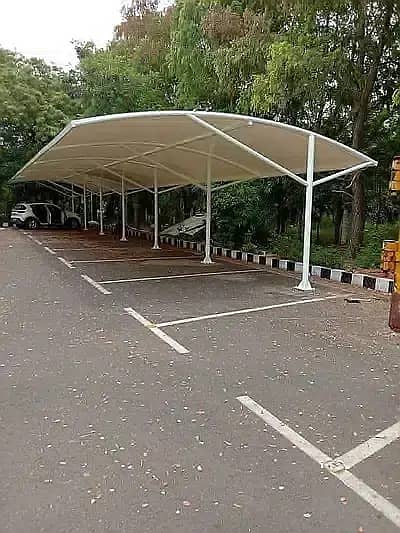 car shade/car parking shades/tensile shades/car porch shade/fiber sha 4