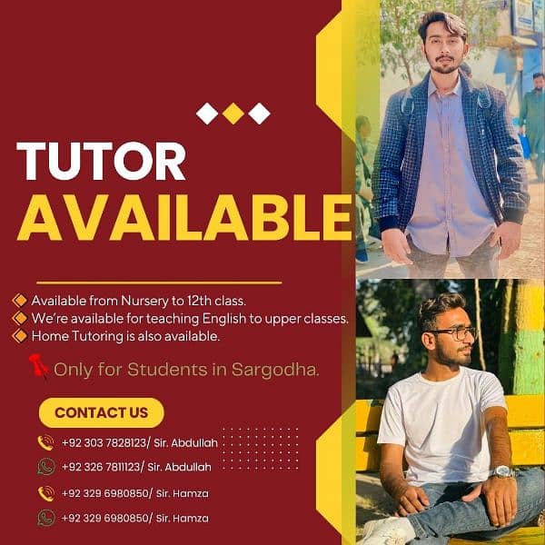 Tutor Available 0