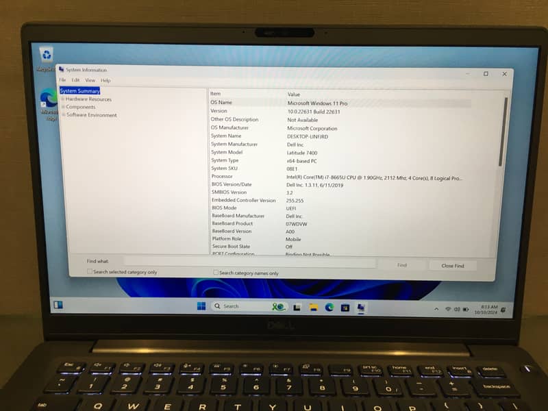 DELL 7400 Core i7 8th Gen Touch | 16 GB RAM | 512 GB SSD NVMe 7