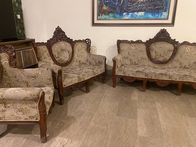 Antique Carved Wooden Sofa set 1