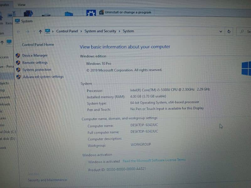 Lenovo Thinkpad x250 i5 5th Generation 2