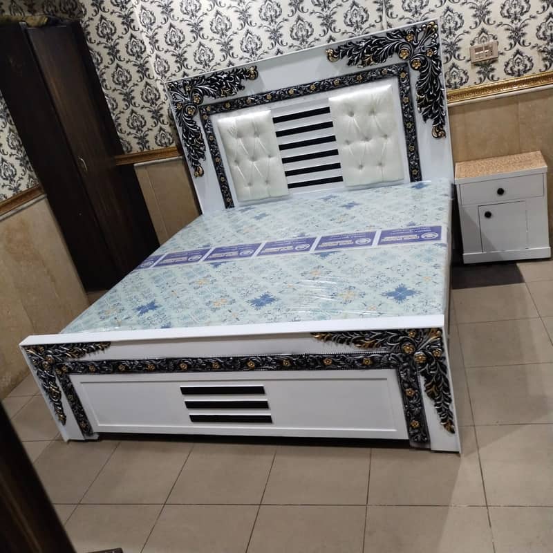 double bed/wooden bed/factory rates/turkish bed/poshish bed 7