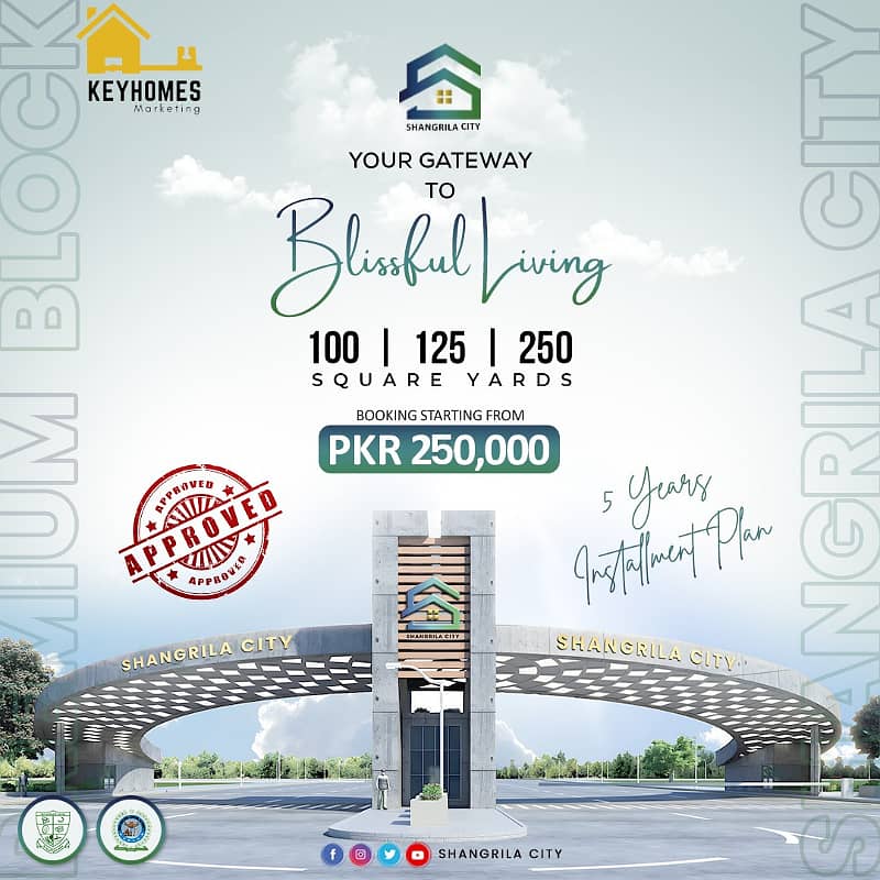 80,125 & 250 sq yd Residential park Facing on Installment Plan 7