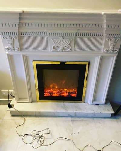 electric and gas fireplace