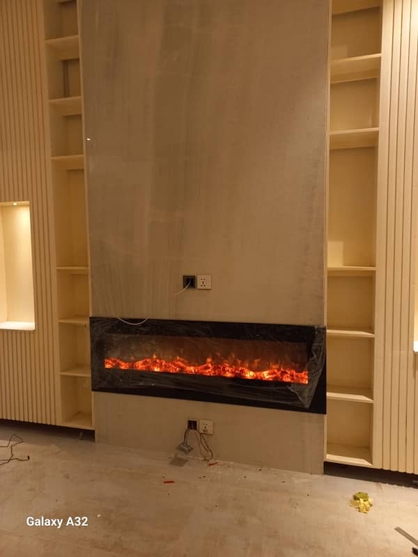 electric and gas fireplace 2