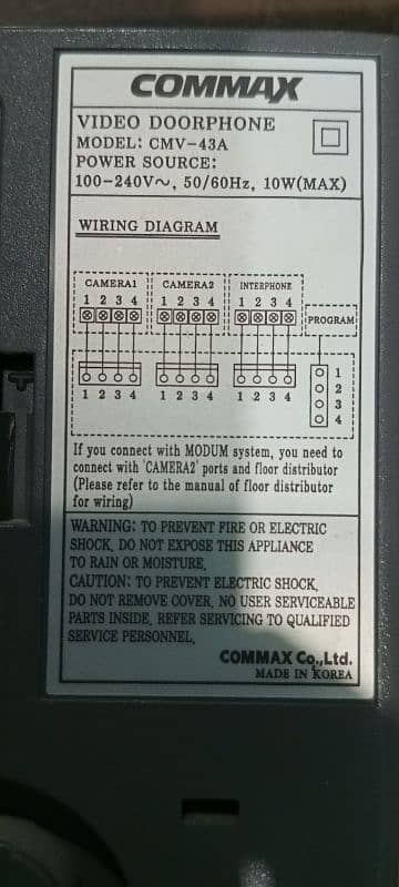 commax video lntercom 3