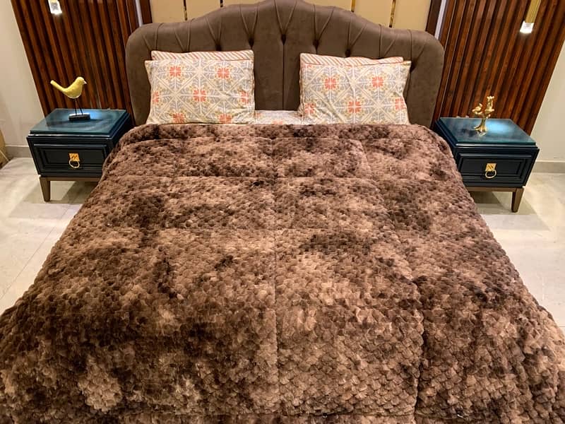 luxury Rabbit soft faux fur quilts 1