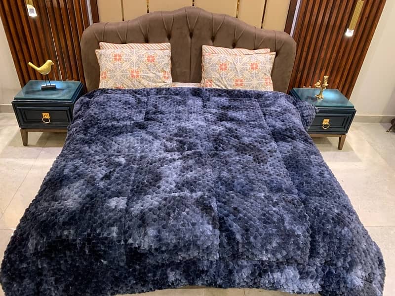 luxury Rabbit soft faux fur quilts 8