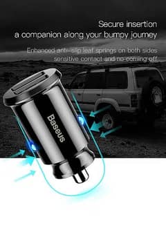 BASEUS Grain Car Charger Dual USB 3.1A MAX/Car Charger