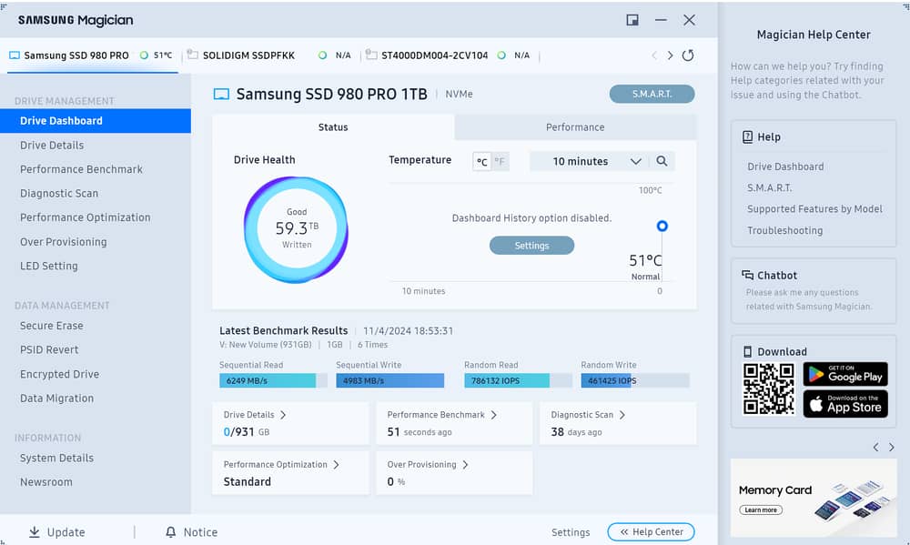 Samsung 980 pro 1tb NVME 1