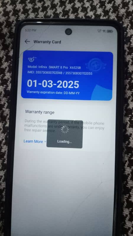 Infinix smart 8 pro 4+4 128 only exchanged offer 6