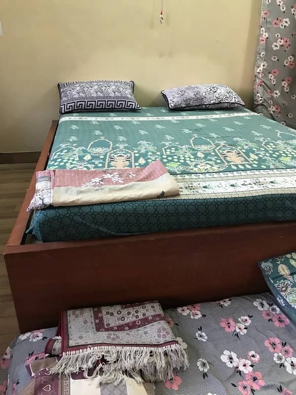 urgent sale King Size wooden bed available for sale 0