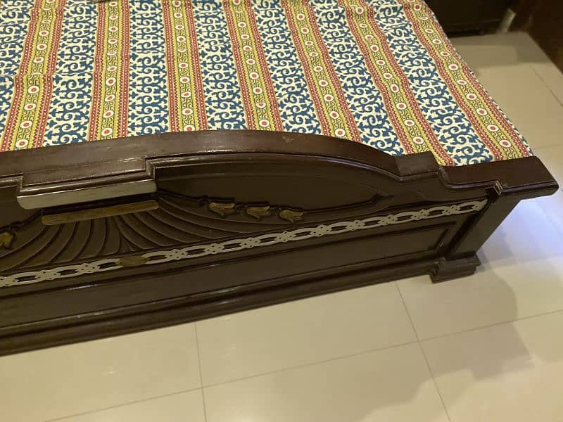 wooden double bed 1