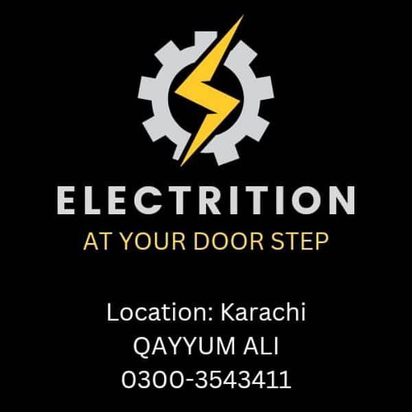 Electrician at your door step in karachi 0