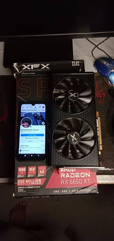 XFX RX 6650XT WITH BOX FOR SALE. . 0