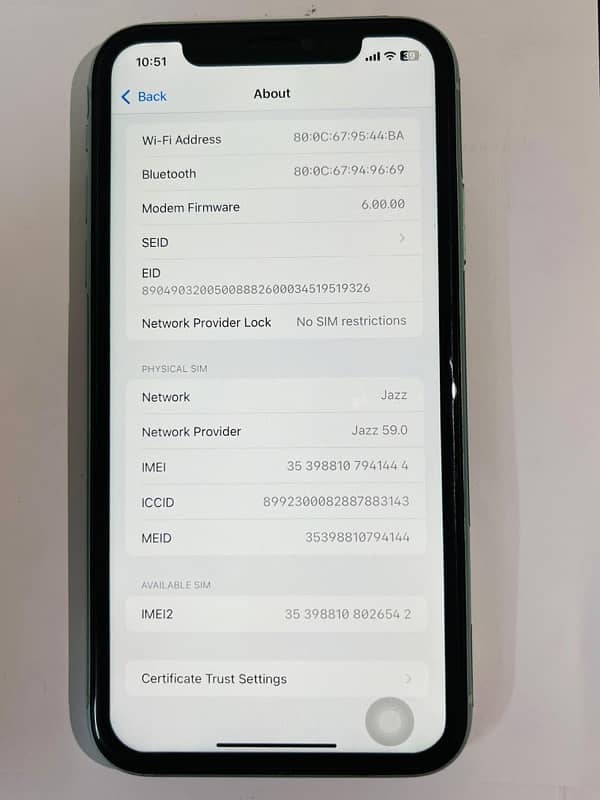 iPhone 11 PTA approved with 128GB 6