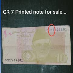 CR 7 Printed note for sale.