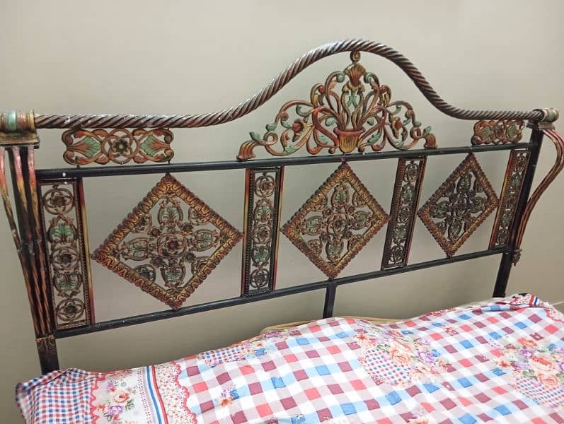 iron bed for sale without mattress 2