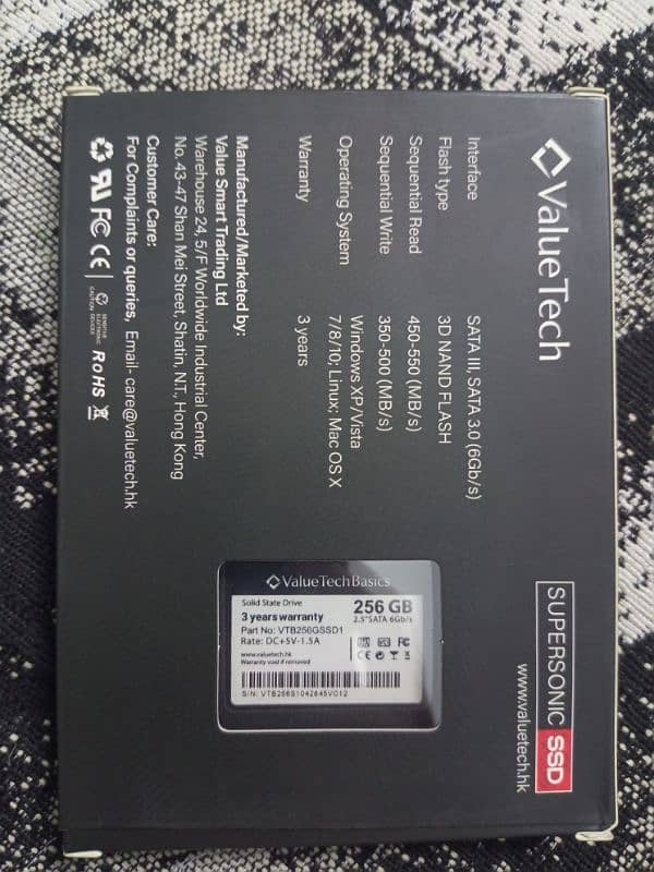 Valuetech 256GB SSD 0