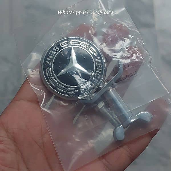 Mercedes Benz C200 C180 Bonnet Badge Emblem Logo Monogram AMG Blue 1