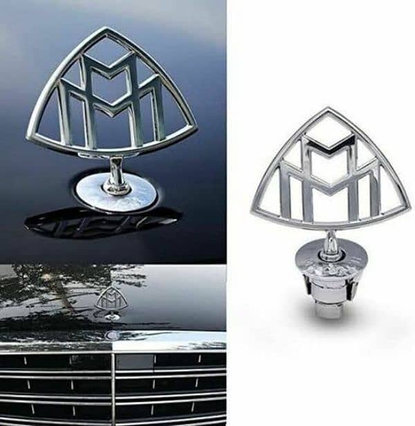 Benz Maybach Hood Emblem S350 S500 W222 W221 Bonnet Logo Monogram Star 2