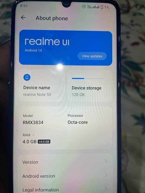 Realme Note 50    10 Months Warranty Hai abi 2