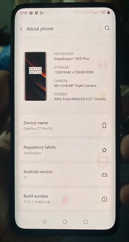 OnePlus 7T Pro McLaren 5g 12/256gb 14