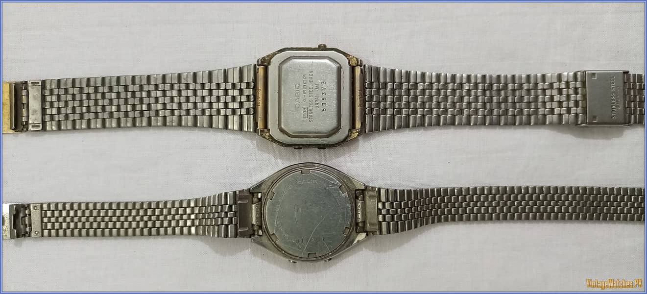 Lot 6 Old Antique Vintage Digital LCD Watches Casio Seiko 4