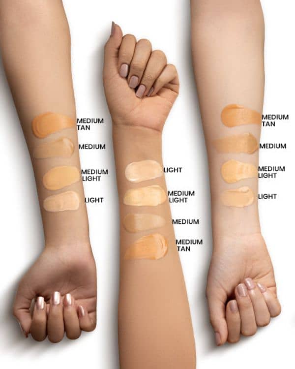 BB Cream  color ,light , Medium, Medium light , Medium Tan 2