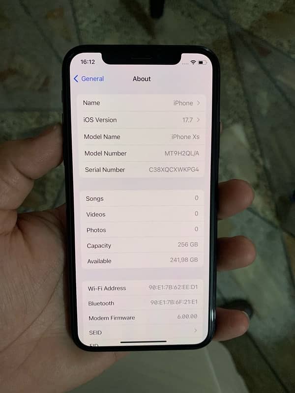 iPhone Xs PTA Aproved Dual Sim 256GB 6