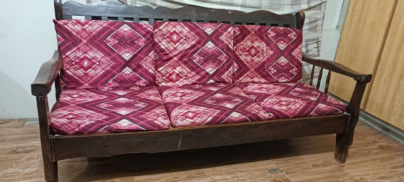 3 seater wooden sofa 1