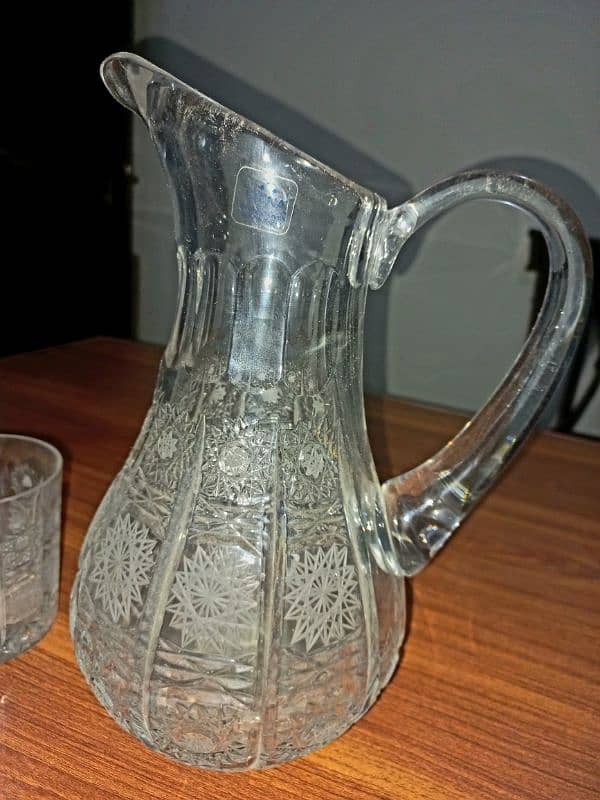 The Irena 24% lead crystal jug and glasses set, made in Poland. 7