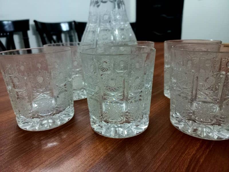 The Irena 24% lead crystal jug and glasses set, made in Poland. 11