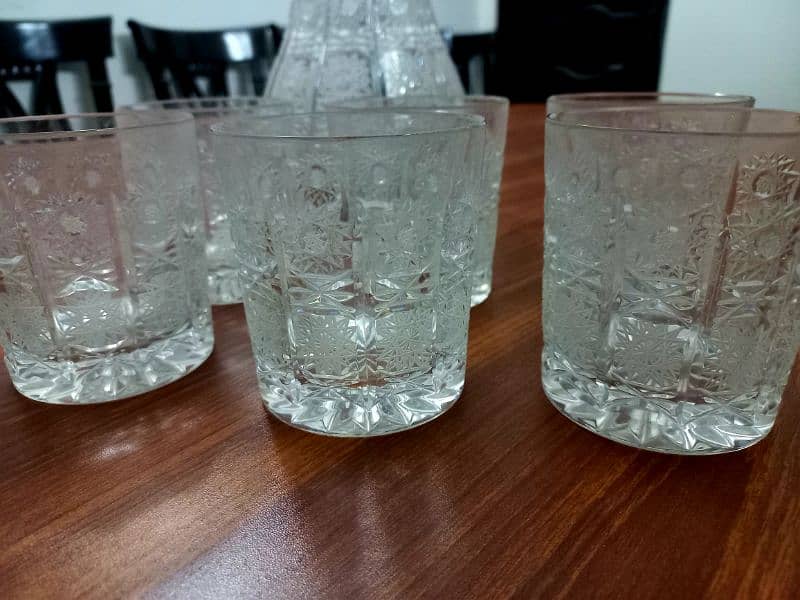 The Irena 24% lead crystal jug and glasses set, made in Poland. 13