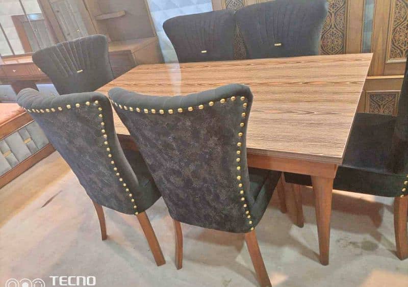 Stunning  Dinning Table + Comfy Cushion Chairs with 10 years Warranty 0