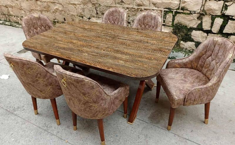 Stunning  Dinning Table + Comfy Cushion Chairs with 10 years Warranty 2